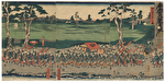 Procession at Suzugamori, 1863 by Kunichika (1835 - 1900)