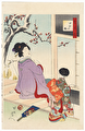 Snow on the Plum Blossoms by Chikanobu (1838 - 1912)