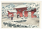 Red Gate at Hongo in Snow, 1935 by Shiro Kasamatsu (1898 - 1991)