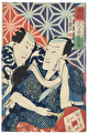 Commoner in Summer Kimono by Yoshiiku (1833 - 1904)