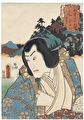 Ageo, Mt. Raiden: Onoe Baiju as Kan Shojo, 1852 by Toyokuni III/Kunisada (1786 - 1864)