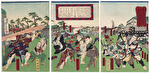 Sumo Capturing Thieves, 1876 by Kunisada III (1848 - 1920) 