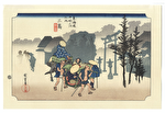 Morning Mist at Mishima  by Hiroshige (1797 - 1858) 