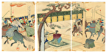 Fuji Arts Overstock Triptych - Exceptional Bargain! by Chikanobu (1838 - 1912)