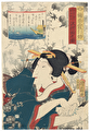Sawamura Tanosuke III as the Geisha Oben of Biwakoji by Kunichika (1835 - 1900)